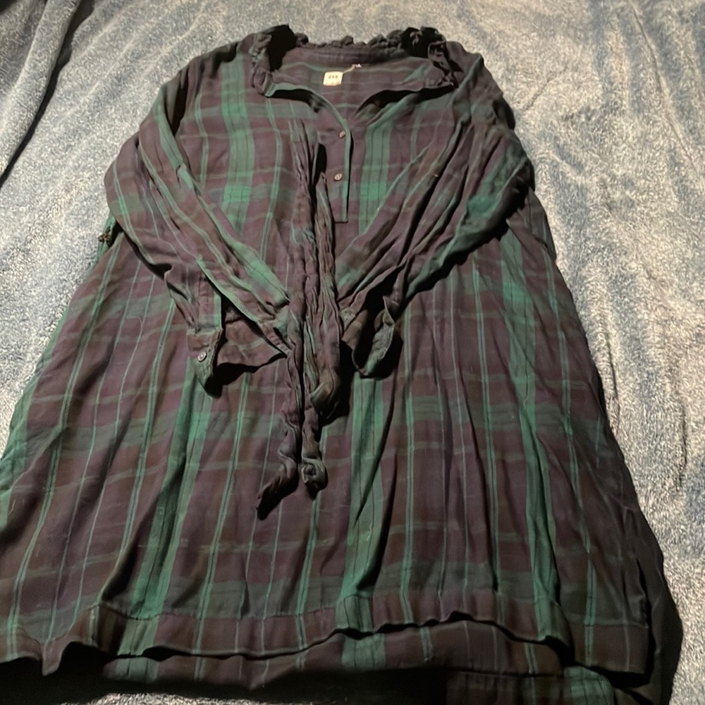 Plaid shirt dress